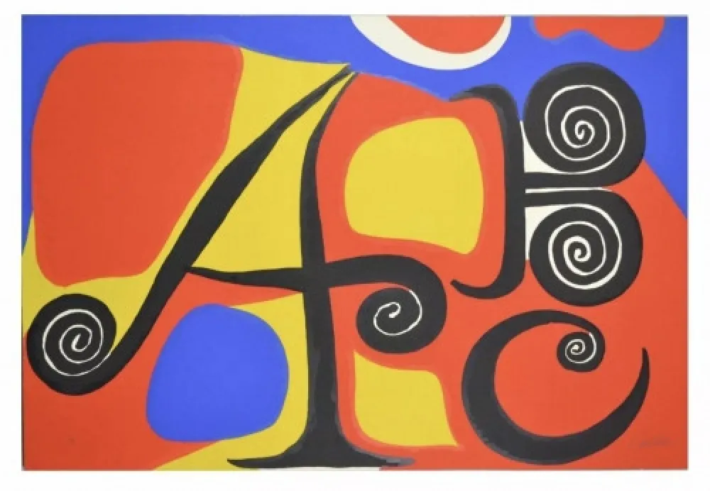 Литография Calder - Le Lettres