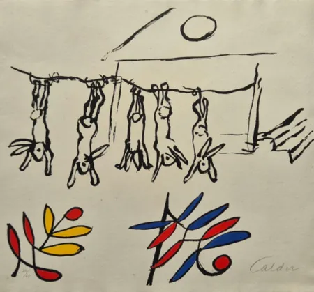 Акватинта Calder - One Plate from The Sacrilege of Alan Kent