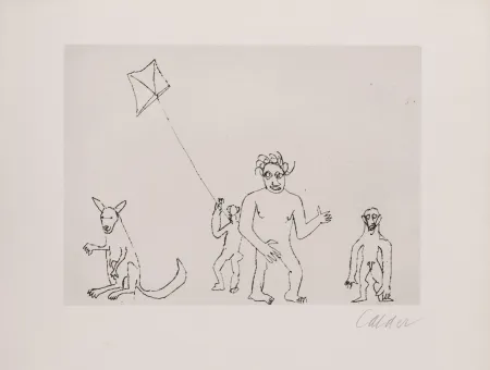 Гравюра Calder - Santa Claus VII