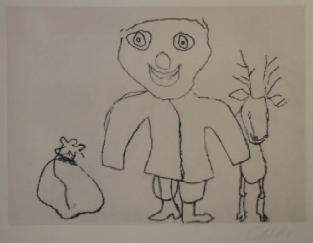 Гравюра Calder - Santa Klaus 9