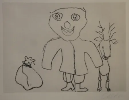 Гравюра Calder - Santa Klaus 9