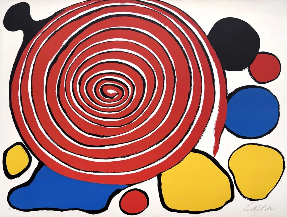 Литография Calder - Untitled (Red Spiral)