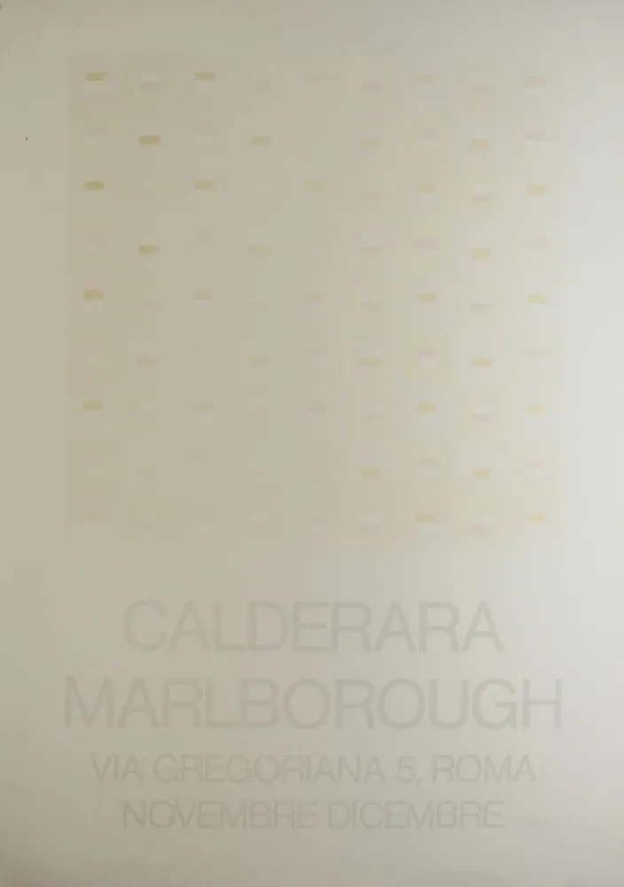 Сериграфия Calderara - Marlborough (SIGNED silkscreen exhibition poster on fine paper)