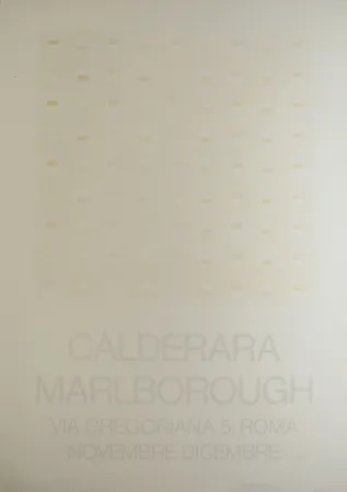 Сериграфия Calderara - Marlborough (SIGNED silkscreen exhibition poster on fine paper)