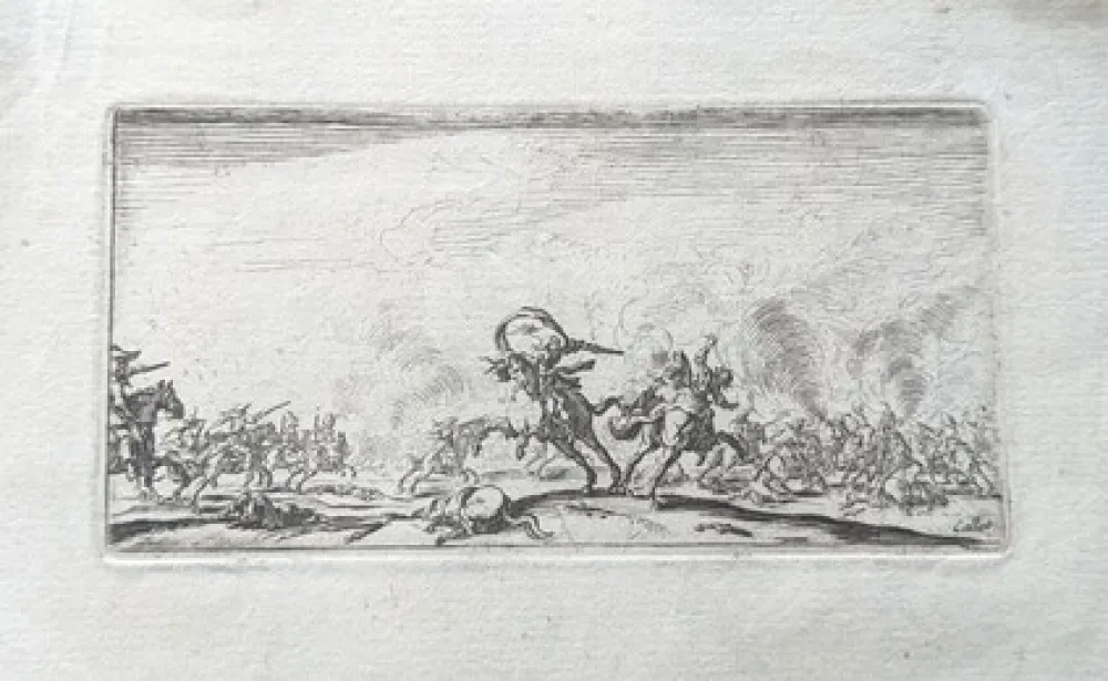 Офорт Callot - Le combat au pistolets