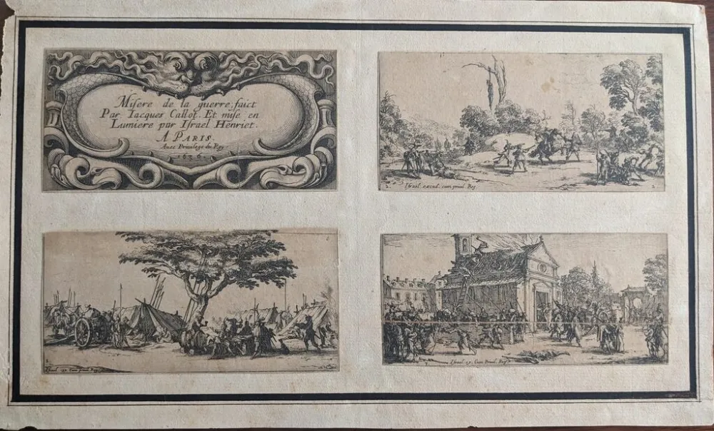 Офорт Callot - Les petites misères de la guerre