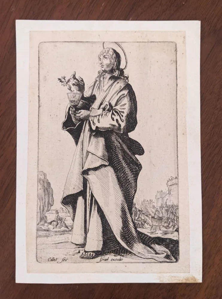 Гравюра Callot - St. John the Evangelist