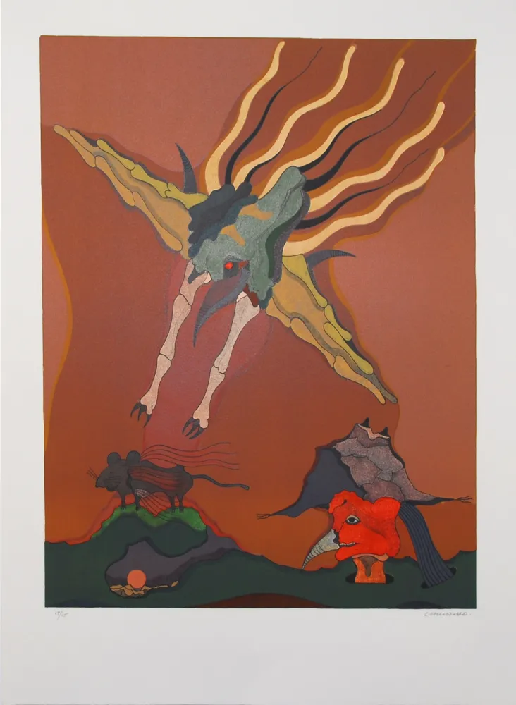 Литография Camacho  - Catching Bird