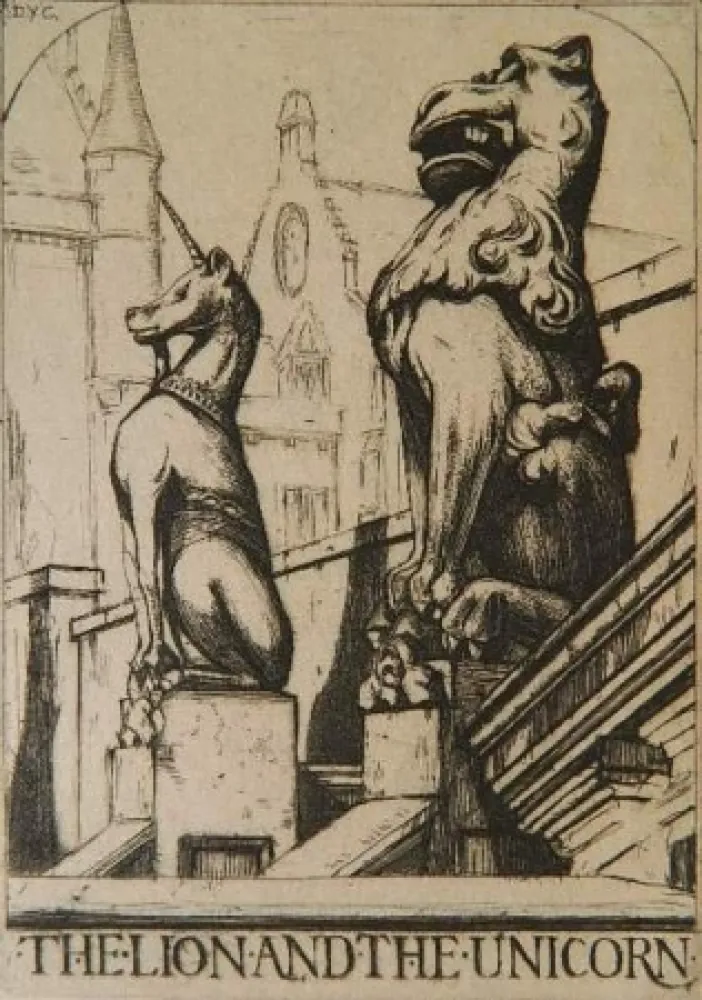 Гравюра Cameron - The Lion and the Unicorn