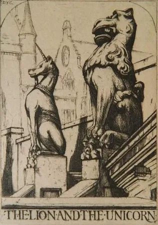 Гравюра Cameron - The Lion and the Unicorn