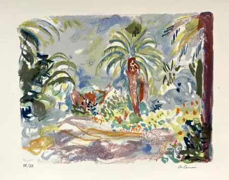Литография Camoin - Jardin exotique. 