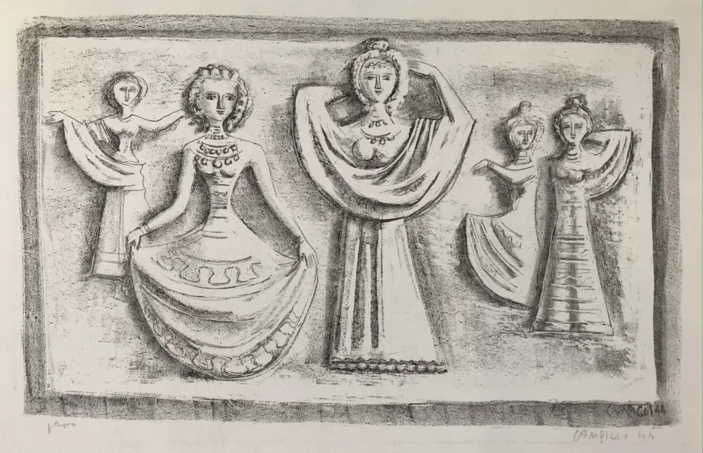 Литография Campigli - DANZE NOTTURNE