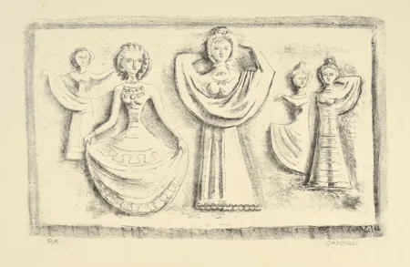 Литография Campigli - DANZE NOTTURNE, 1944