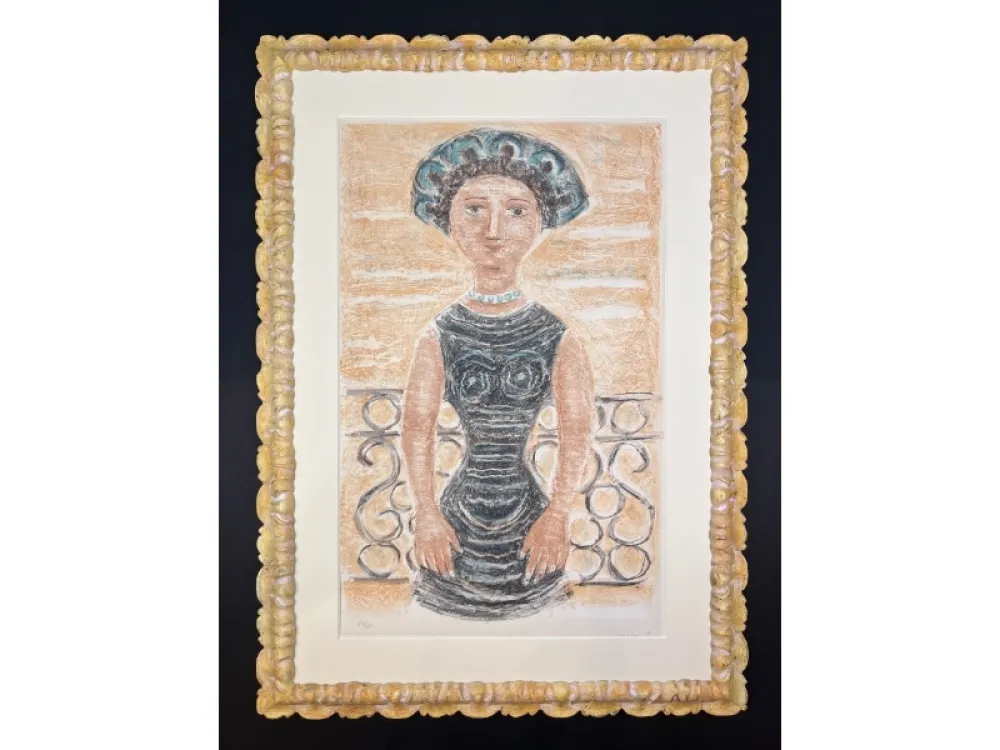 Литография Campigli - Donna al balcone
