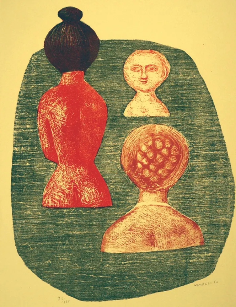 Литография Campigli - Donne a Ischia
