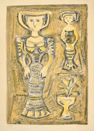 Литография Campigli - DONNE - FIORI
