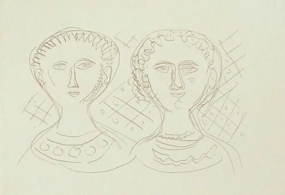 Гравюра Campigli - Due visi