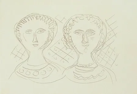 Гравюра Campigli - Due visi