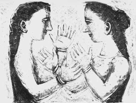 Литография Campigli - Gioco con il filo