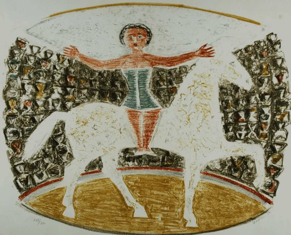 Литография Campigli - La cavallerizza