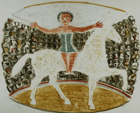 Литография Campigli - La cavallerizza
