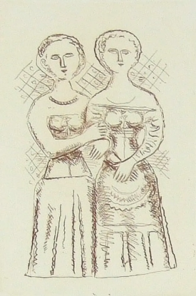 Гравюра Campigli - Le due donne