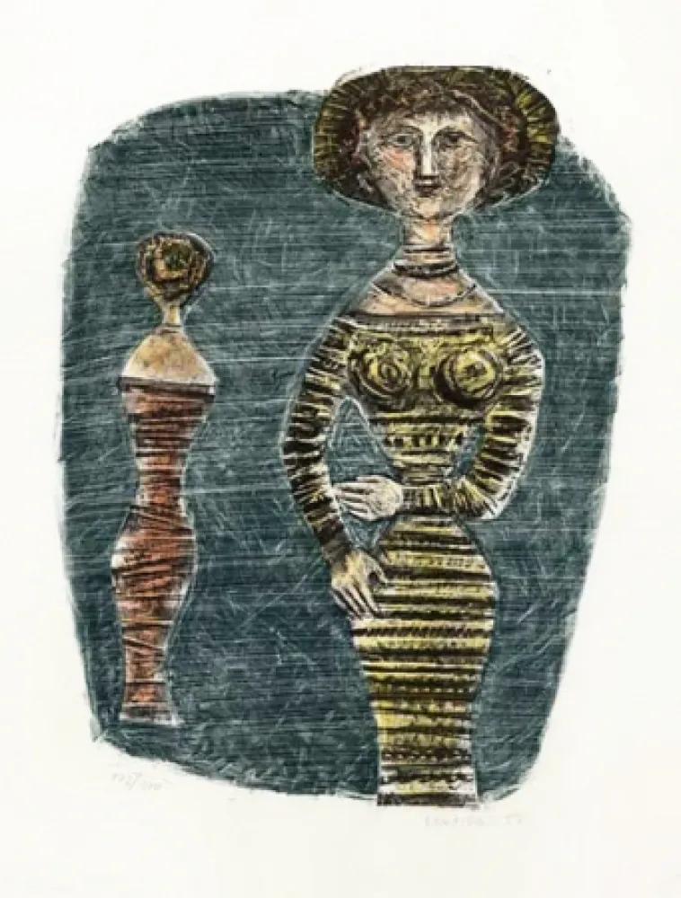 Литография Campigli - Le passeggiatric