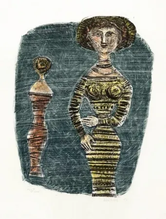 Литография Campigli - Le passeggiatric