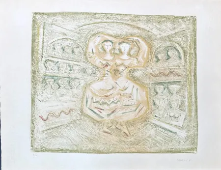 Литография Campigli - Massimo Campigli (1895–1971) - Danzatrici - lithograph on paper - 1965