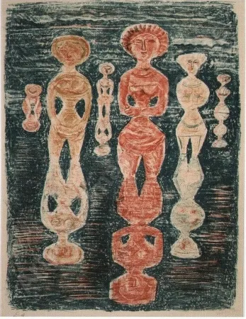 Литография Campigli - Nelle risaie