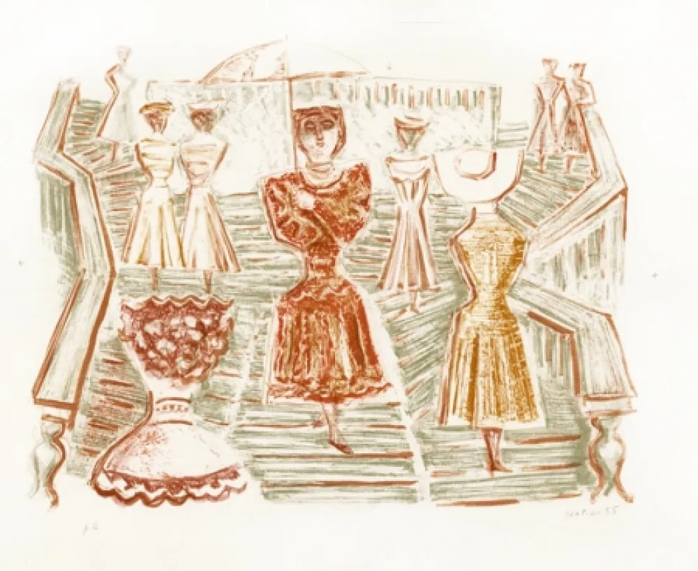 Литография Campigli - Scalinata