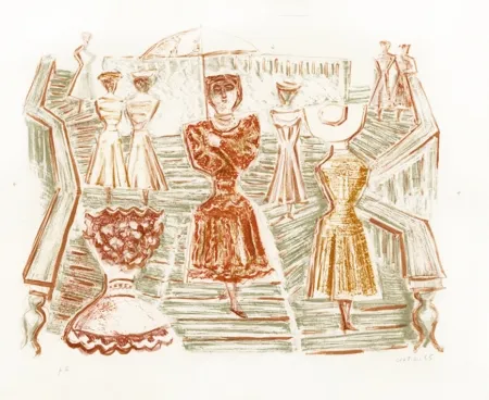 Литография Campigli - Scalinata