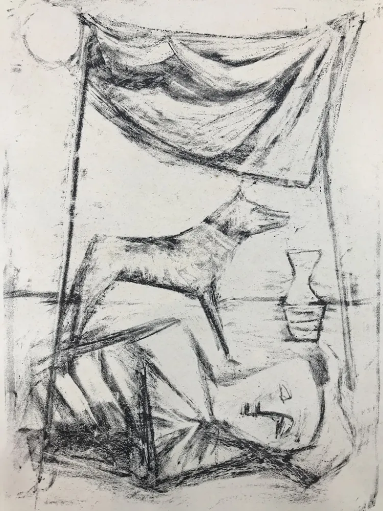 Литография Campigli - SOTTO LA TENDA