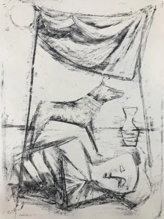 Литография Campigli - SOTTO LA TENDA