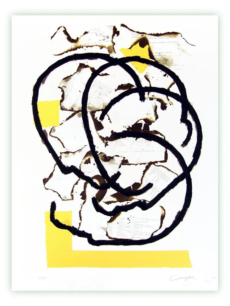 Гравюра Canogar - Escena urbana (sin título)