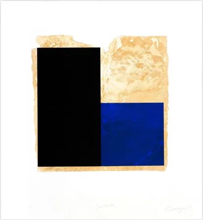 Офорт Canogar - La Bienvenida (azul)