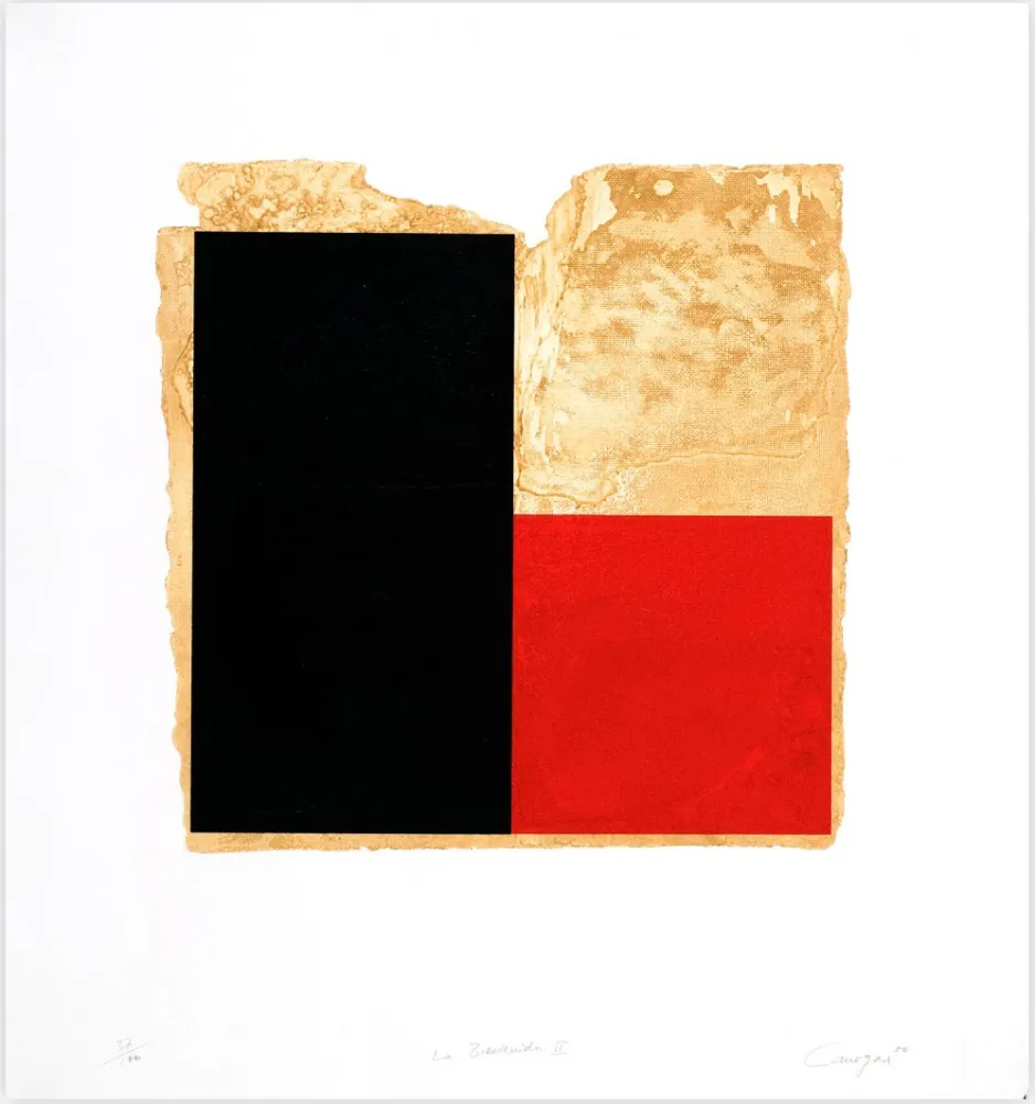 Офорт Canogar - La Bienvenida (rojo)