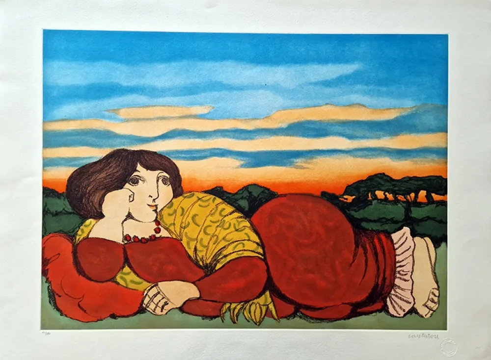 Офорт Cantatore - Odalisca