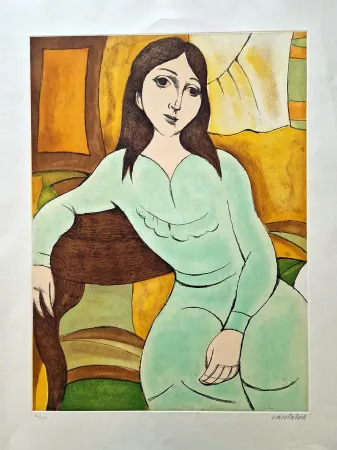 Офорт И Аквитанта Cantatore - Ragazza