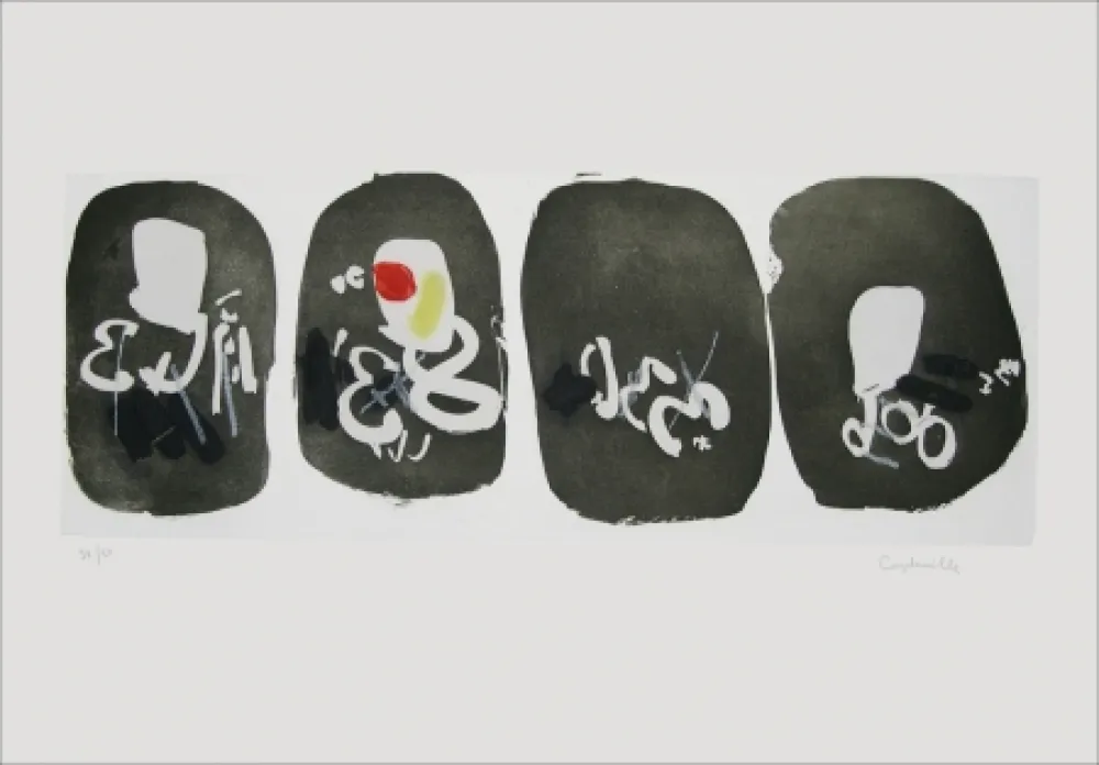 Офорт Capdeville - Quatre marques