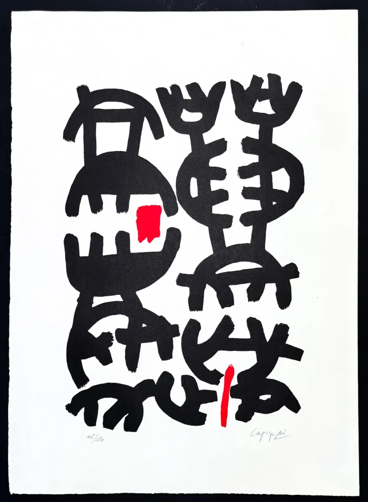 Литография Capogrossi - Giuseppe Capogrossi (1900–1972) - Lithography on Fabriano paper - 1957