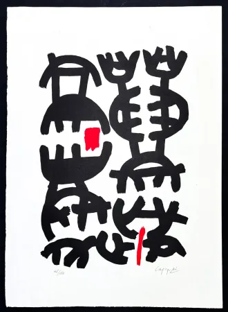 Литография Capogrossi - Giuseppe Capogrossi (1900–1972) - Lithography on Fabriano paper - 1957