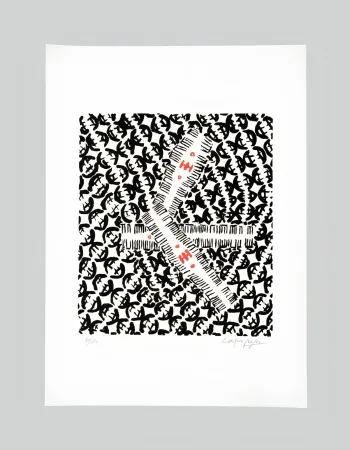 Литография Capogrossi - Giuseppe capogrossi (1900–1972) - Lithography on Fabriano paper - 1957