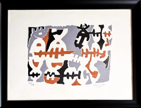 Литография Capogrossi - Giuseppe Capogrossi (1900–1972) - Untitled - Color lithograph on paper - 1957