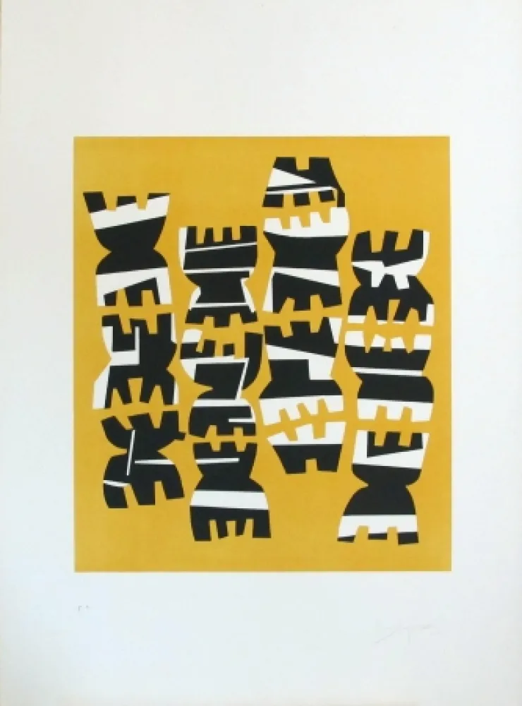 Литография Capogrossi - Quarzo n°8