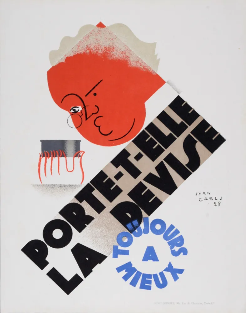 Литография Carlu - Porte-t-elle la devise, 1928