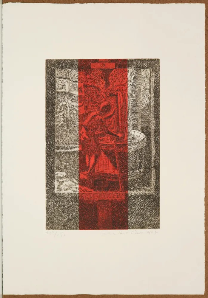 Офорт Carmassi - La tintoria