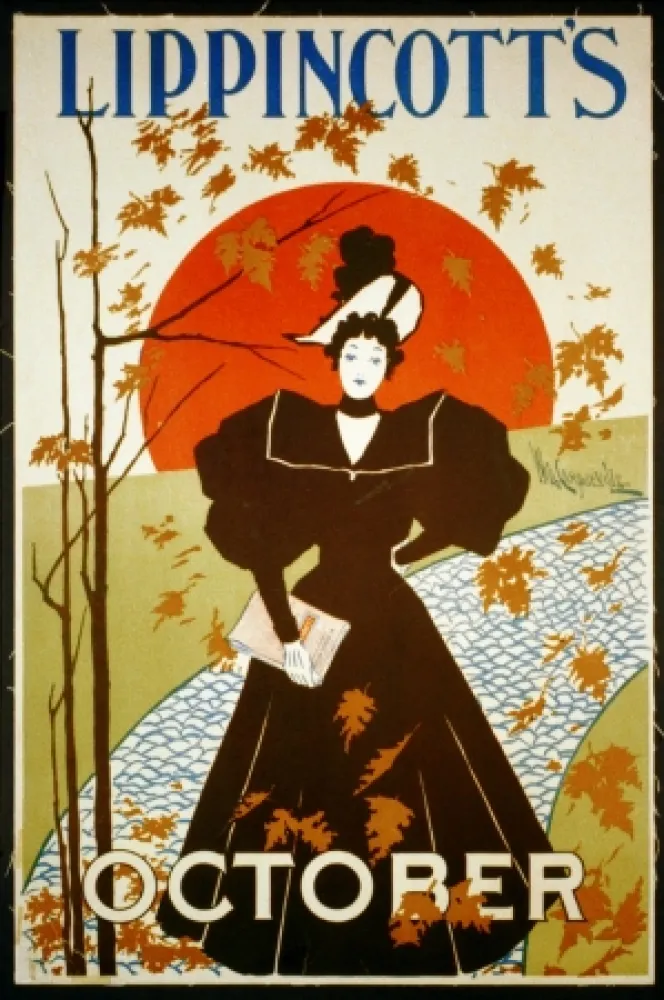 Литография Carqueville - Lippincott's October