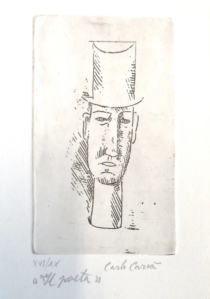 Офорт Carra - Il poeta