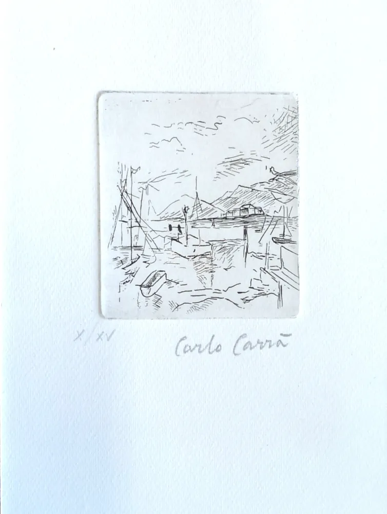 Офорт Carra - Piccolo molo